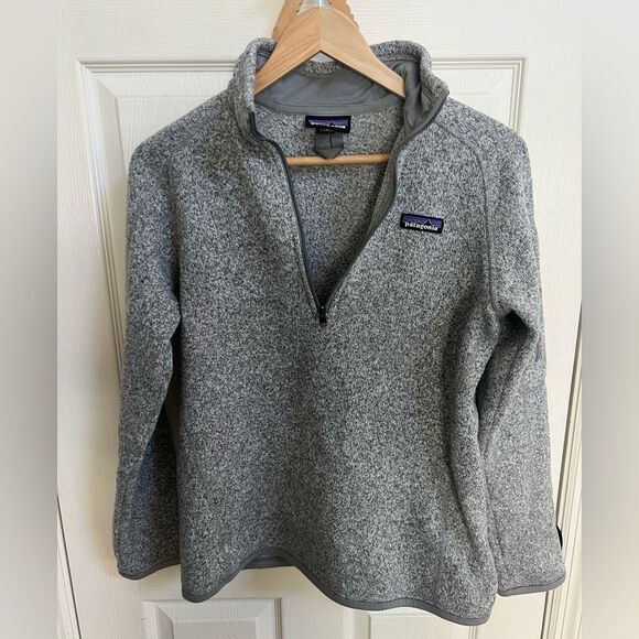 Women Patagonia Gray 3/4 zip up Sweater - Picture 1 of 7